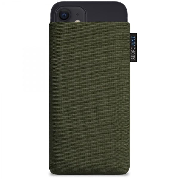 Image 1 of Adore June Classic Sleeve for iPhone 13 Mini and iPhone 12 Mini Color Olive-Green