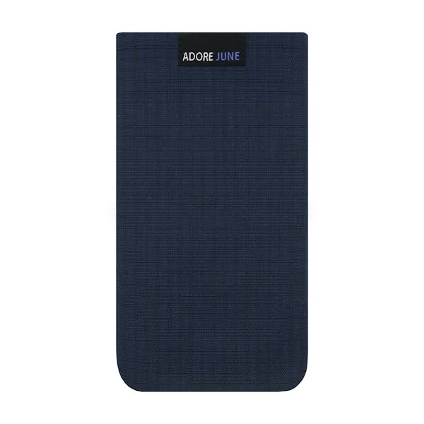 Das Bild zeigt die Vorderseite von Business II Tasche für Apple iPhone 6 6S und iPhone 7 in Farbe Blau / Schwarz