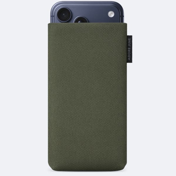 Image 1 of Adore June Classic Recycled Sleeve for Apple iPhone 17 Pro Max Color Olive-Green