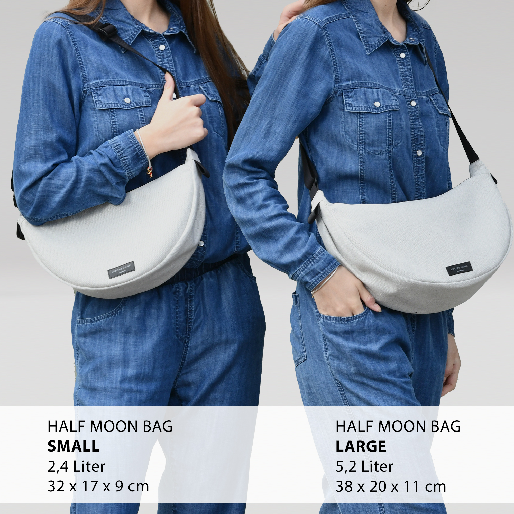 Half Moon Bag Vin Small for Men and Women | Adore June