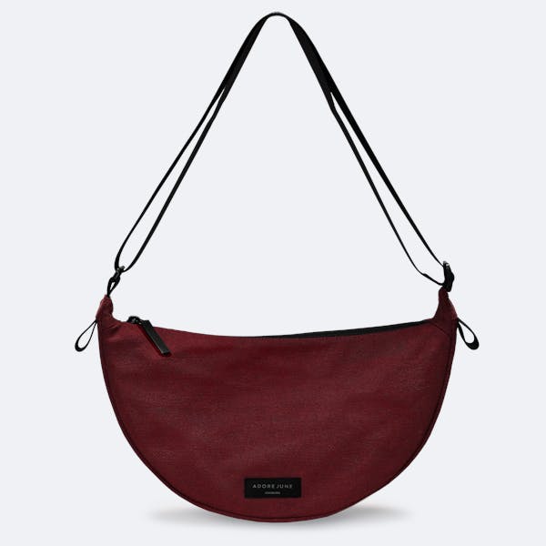 Image 1 of Adore June Half Moon Bag Vin Small Color Bordeaux Red