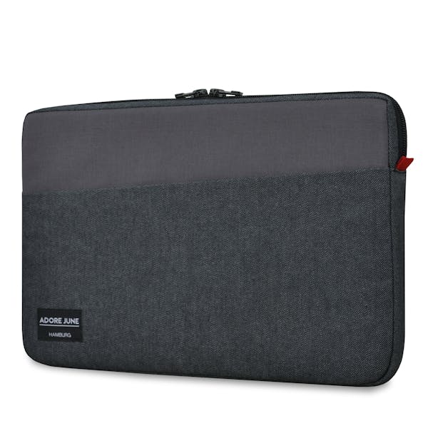 The picture shows the front of Clive Sleeve for Dell XPS 13 in color Black / Grey
