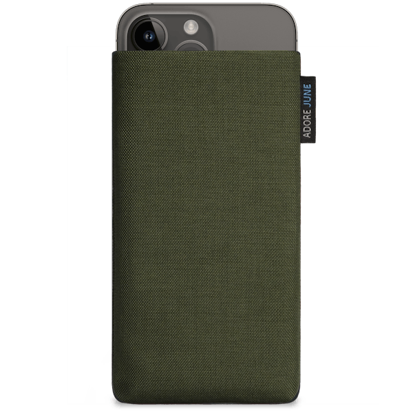 Image 1 of Adore June Classic Sleeve for iPhone 15 Plus 14 Plus and iPhone 15 Pro Max 14 Pro Max Color Olive-Green