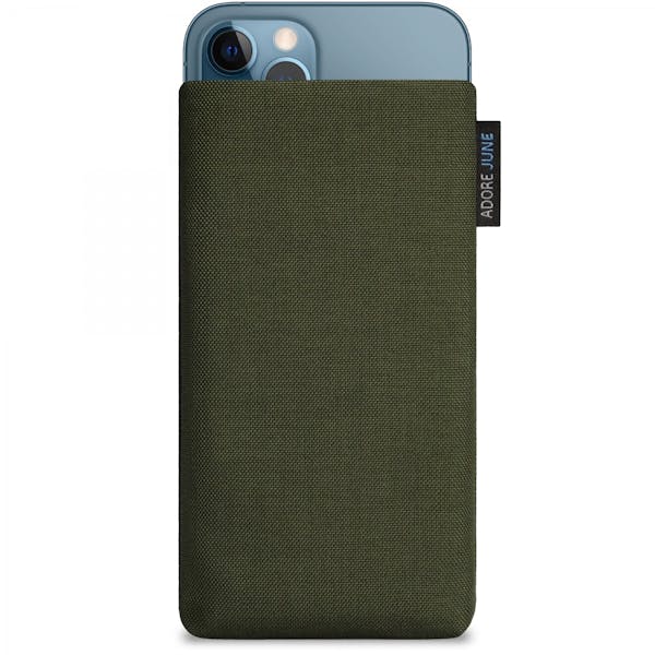 Image 1 of Adore June Classic Sleeve for Apple iPhone 12 Pro Max and iPhone 13 Pro Max Color Olive-Green
