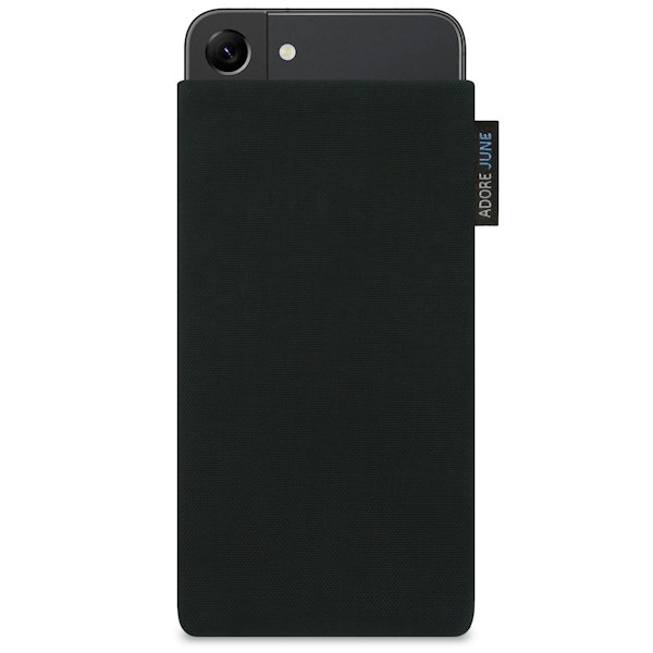 Adore June Classic Zwart Tasje – Compatibel Met Galaxy S25/S24/S23/S22, Van Waterafstotende Cordura Stof, Met Schermreinigende Fleece Voering