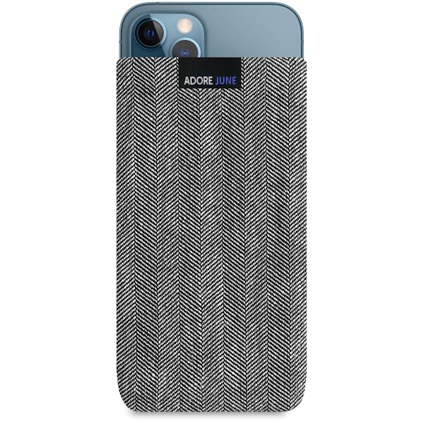 Image 1 of Adore June Business Sleeve for iPhone 14 15 Plus and iPhone 14 15 Pro Max Color Grey / Black