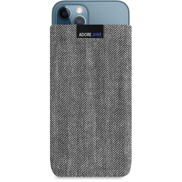 Image 1 of Adore June Business Sleeve for iPhone 14 15 and iPhone 14 15 Pro Color Grey / Black