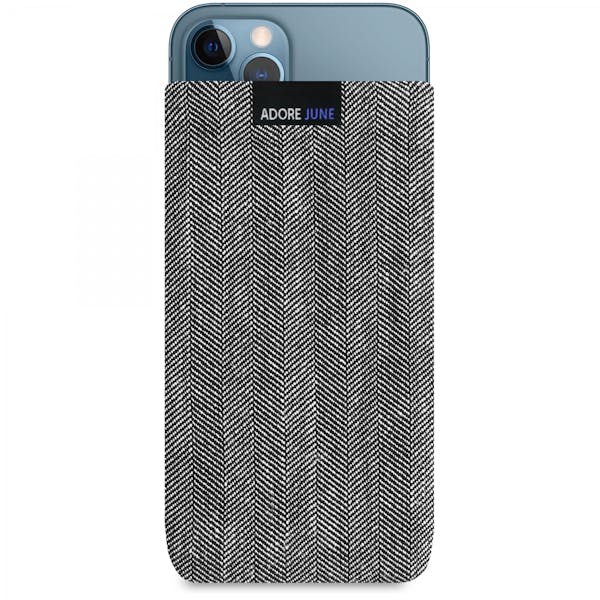 Image 1 of Adore June Business Sleeve for Apple iPhone 12 Pro Max and iPhone 13 Pro Max Color Grey / Black