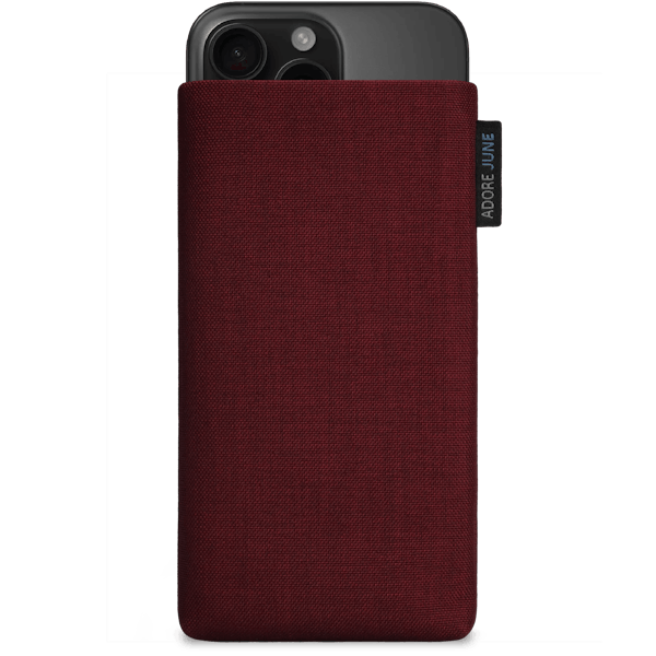 Image 1 of Adore June Classic Sleeve for iPhone 16 Pro Color Bordeaux-Red