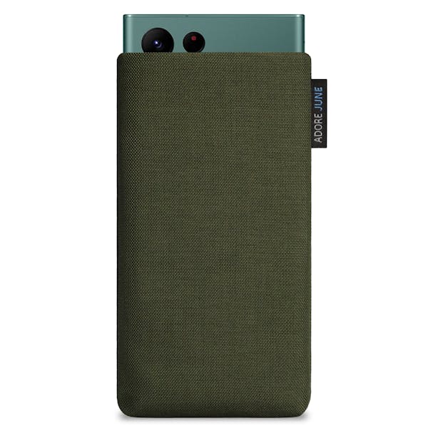 Image 1 of Adore June Classic Sleeve for Galaxy S23 Ultra and Galaxy S22 Ultra Color Olive-Green