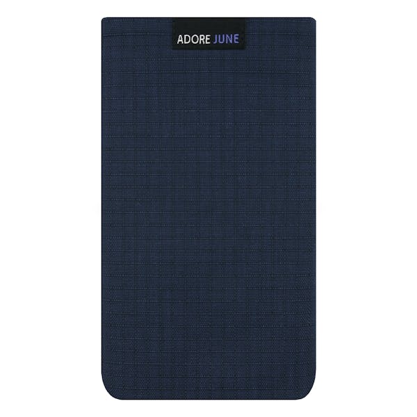 Das Bild zeigt die Vorderseite von Business II Tasche für Apple iPhone 6 Plus 6s Plus 7 Plus in Farbe Blau / Schwarz